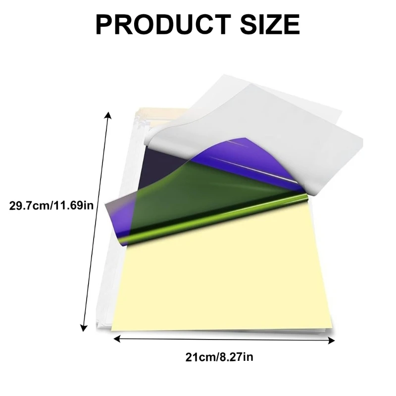 40 листов бумаги для татуированных трафаретов формата А4 простая в использовании