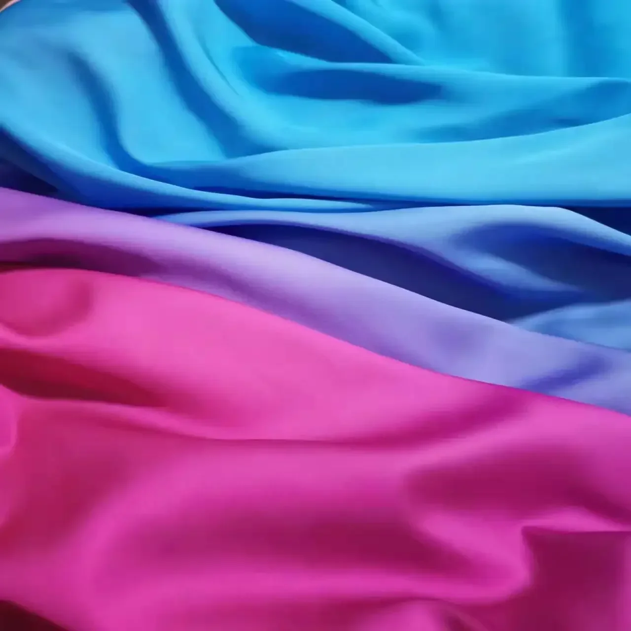 Косплей Ombre Мягкая глянцевая шифоновая эластичная ткань для платья Юбка