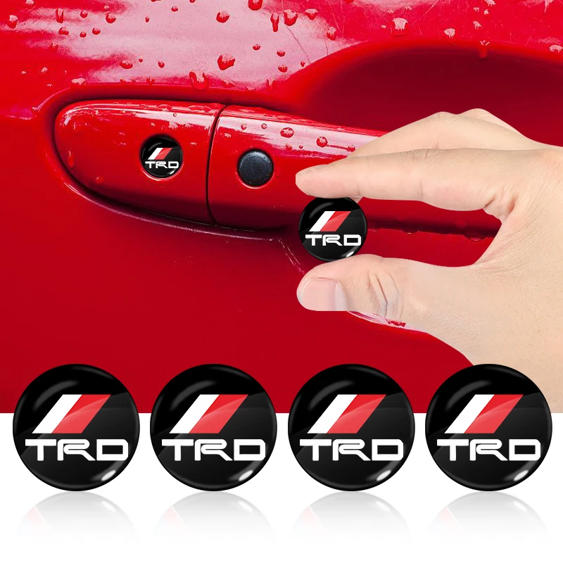 

4pcs Car Lock Keyhole Sticker Car Key Sticker For TRD Toyota Avensis Auris Celica Hilux Corolla Camry RAV4 Gear Knob Accessories