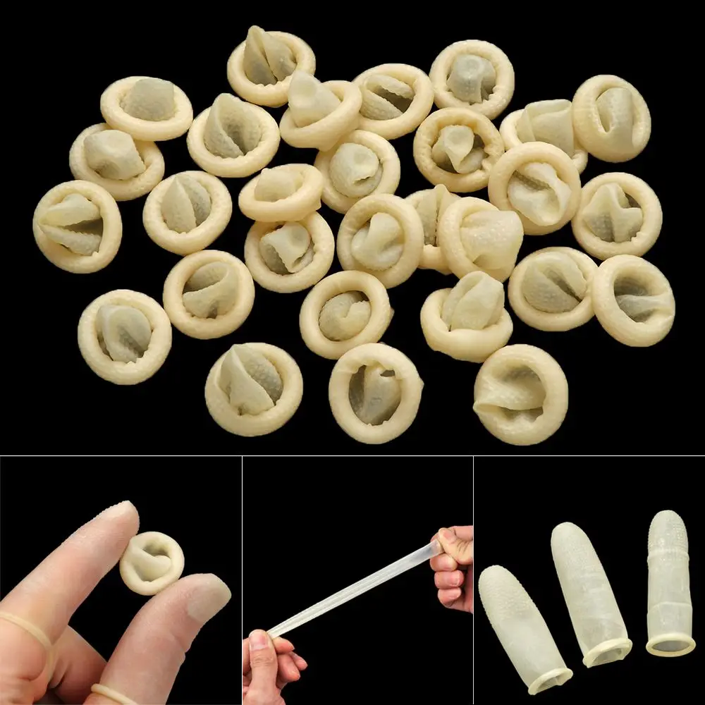 

Нескользящий инструмент для дизайна ногтей защитные перчатки из натурального латекса защитные перчатки для пальцев белые напальчники рез...