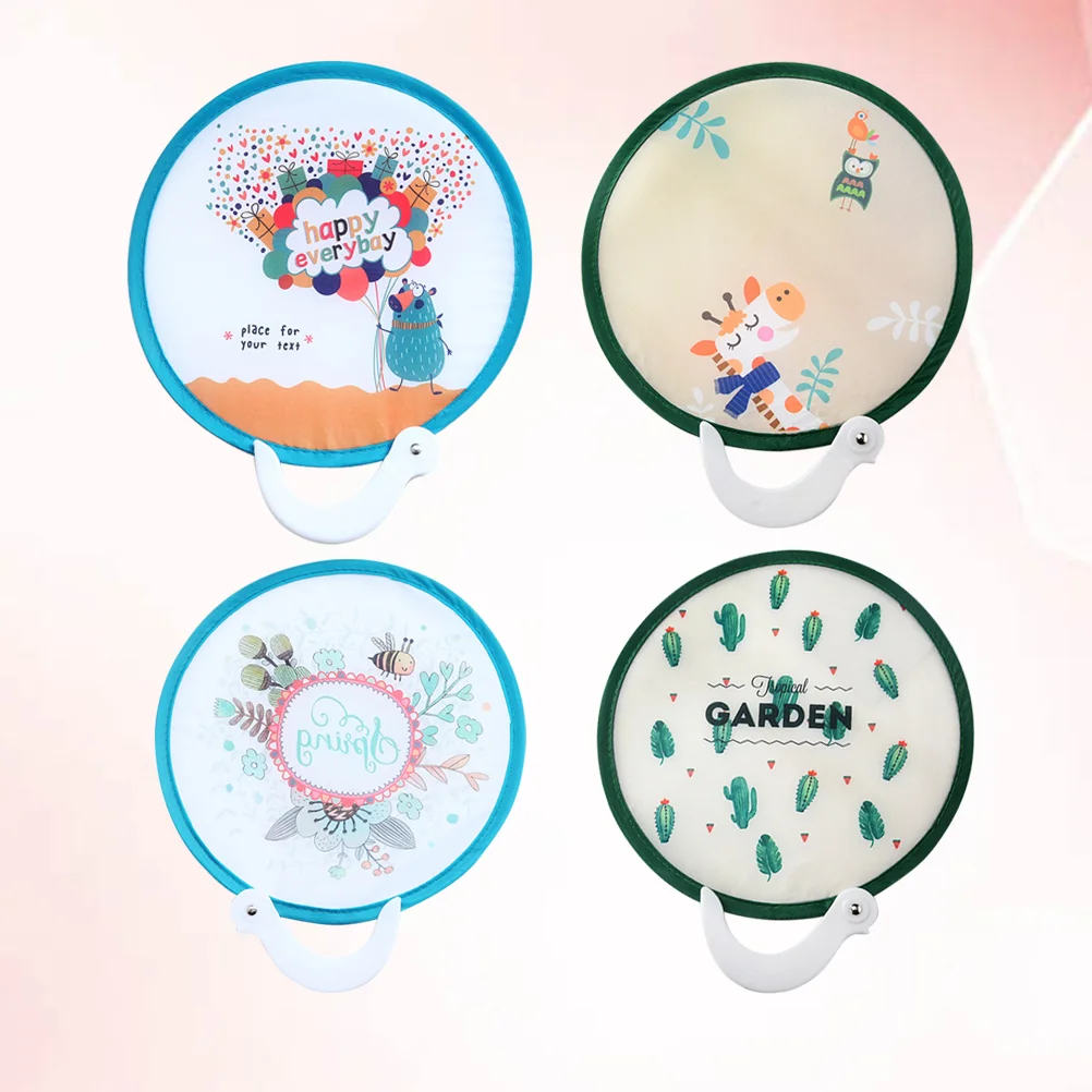 

Fan Folding Handheld Foldable Collapsible Fans Round Japanese Chinese Mini Small Purse Hand Kids Handfan Style Decorative Circle