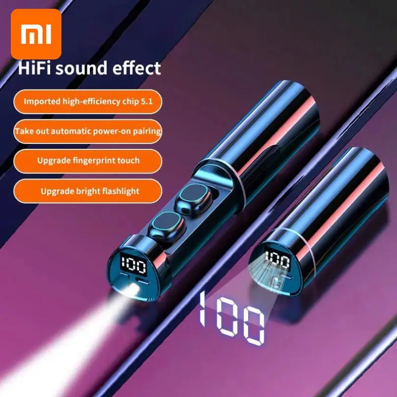 

Беспроводные мини-наушники Xiaomi TWS с сенсорным управлением и светодиодным дисплеем, Bluetooth-совместимые наушники, спортивные наушники с микроф...