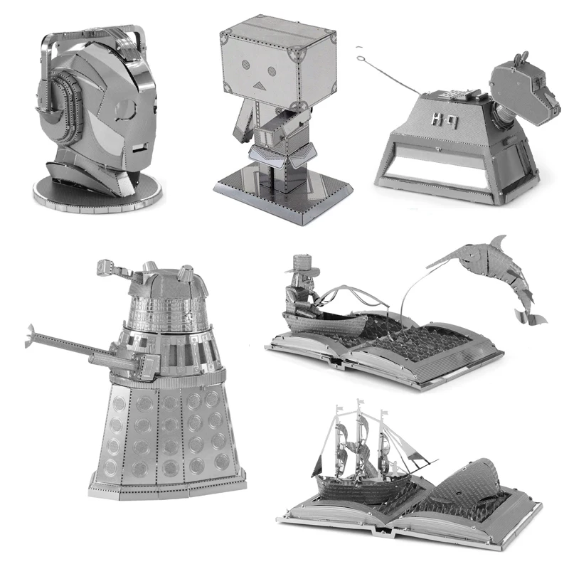 Dalek 3D металлический пазл кибермен робот собака скульптура книга пальма модель
