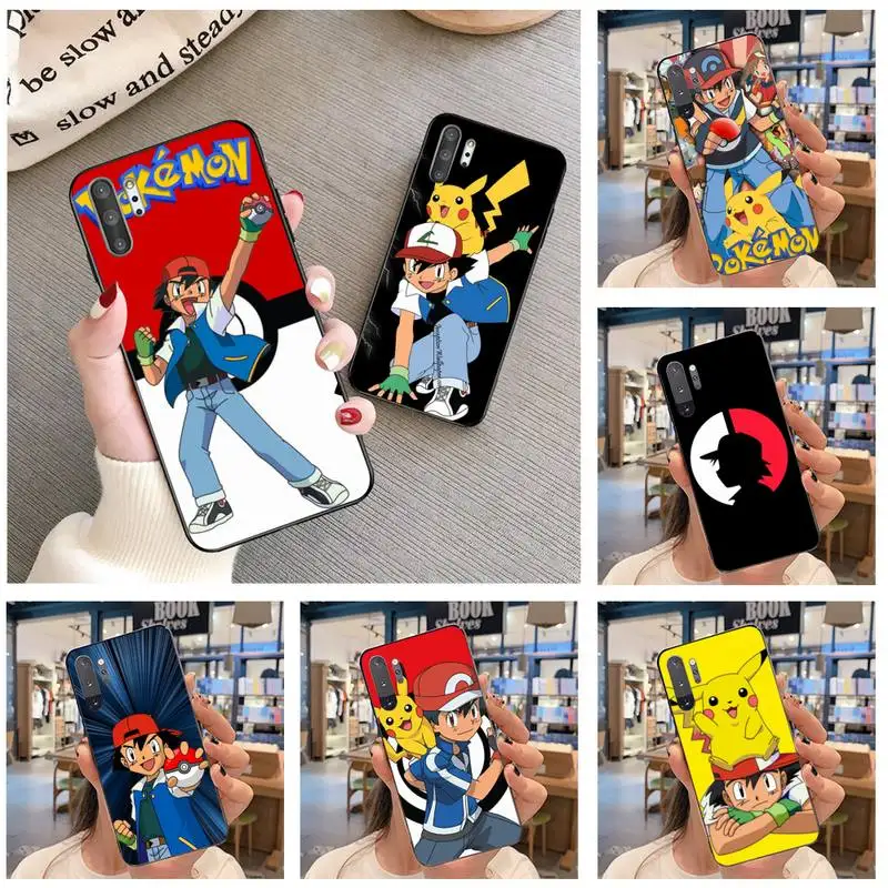 Чехол для телефона с мультипликационным Аниме Покемон Эш Samsung Galaxy Note20 ultra 7 8 9 10 Plus