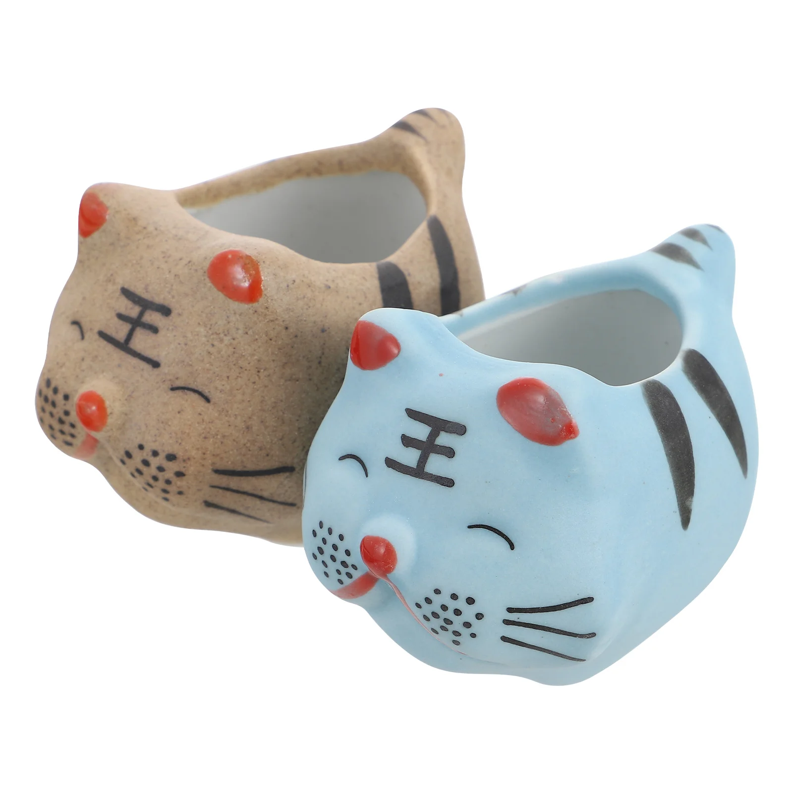 

2pcs Cartoon Tiger Modeling Succulent Planters Cartoon Succulent Plant Holders
