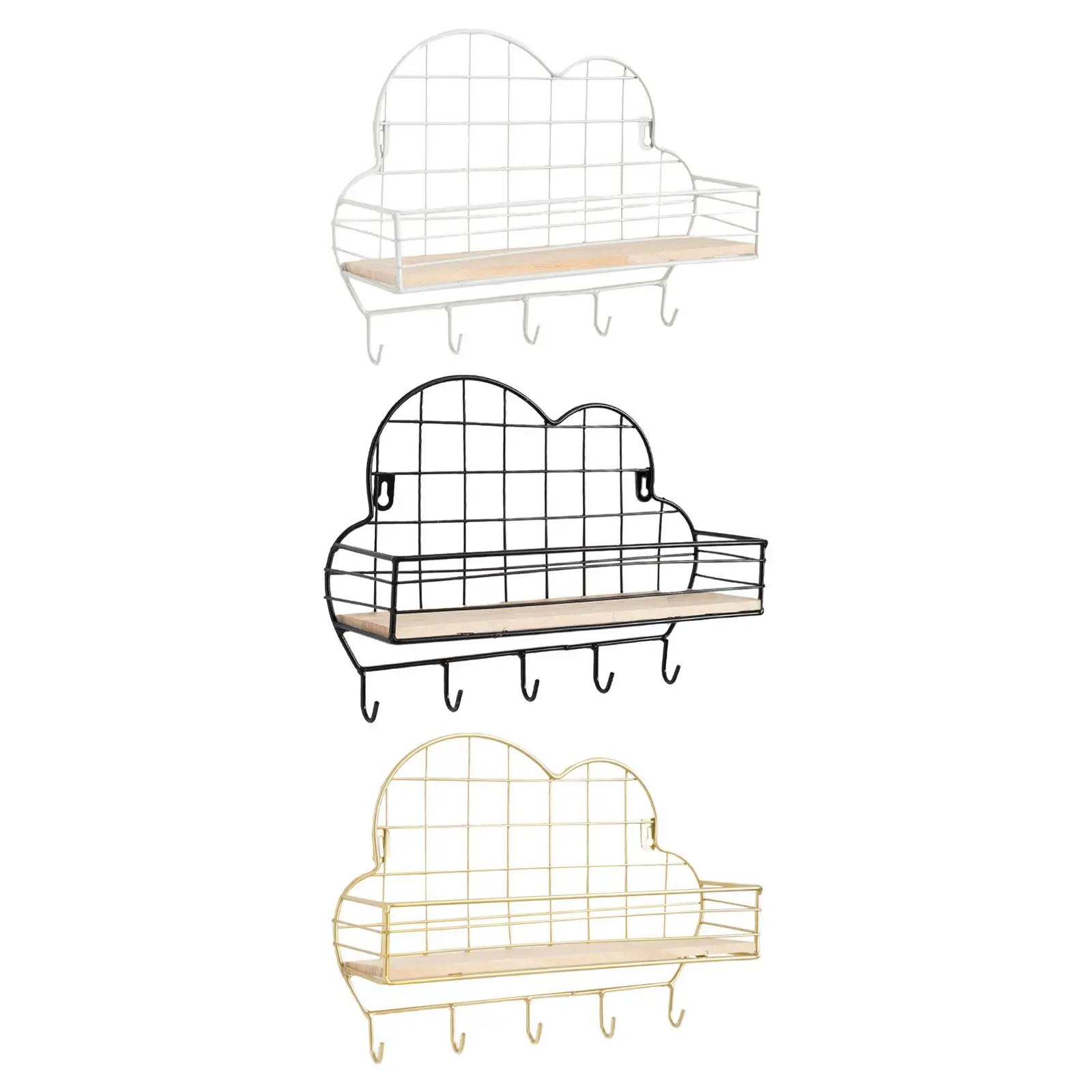 Настенная железная полка в скандинавском стиле крючки стеллаж для хранения