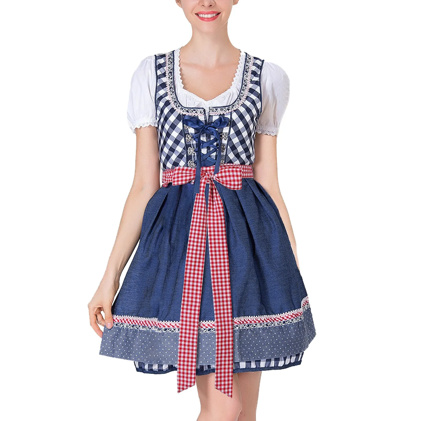 

Women's Dress Stage Performance Costume Beer Ladies Halloween Costume Summer Midi Dresses Casual