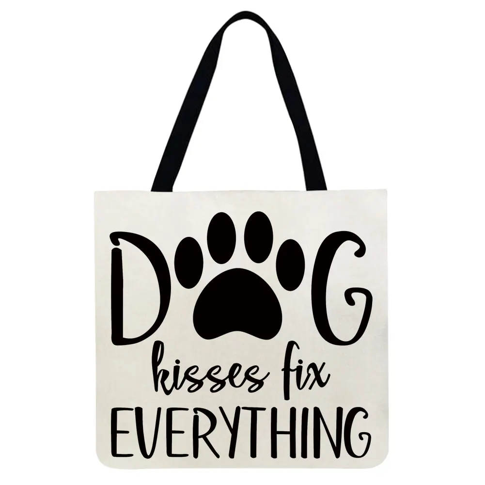 

Новая Наплечная Сумка для покупок с принтом собаки, Повседневная Большая Сумка-тоут, винтажная Повседневная модная женская сумка-тоут