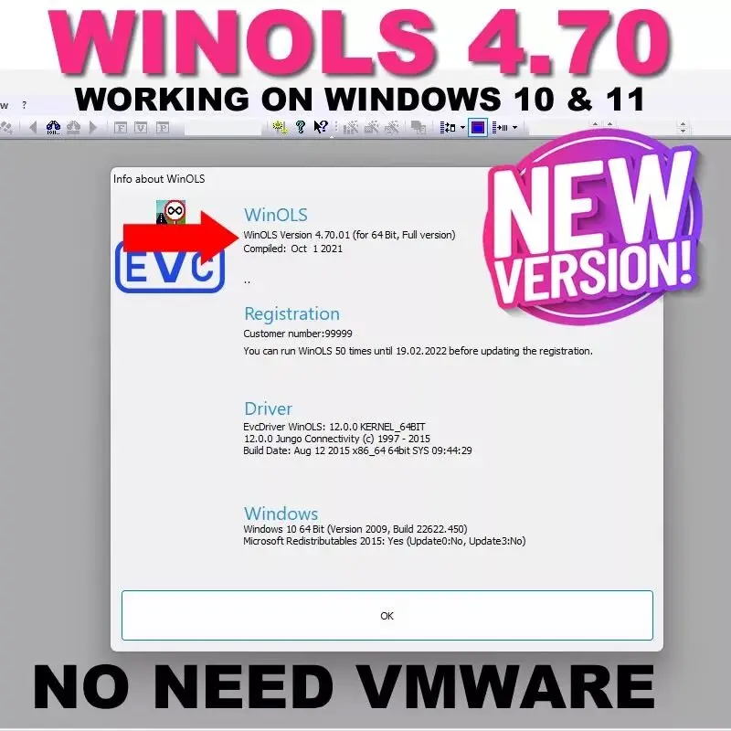 2022 Winols 4.7 Last Version. Working on Windows 10, 11 Native Version Direct install  No Need Vmware Multi-language