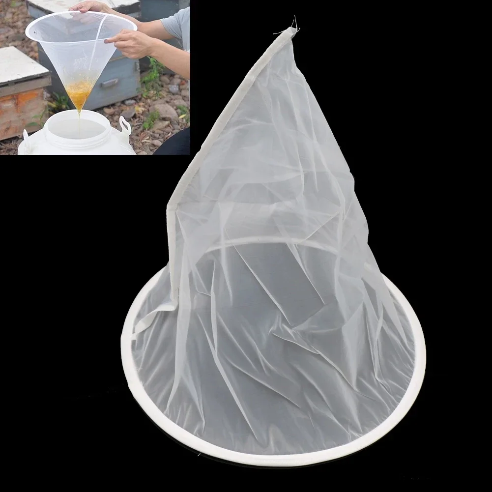 Apiculture 10 Pcs Ultra-fine Funnel-shaped Honey Extractor Strainer Net Impurity Filter Cloth For Bee Tool Garden Supplies