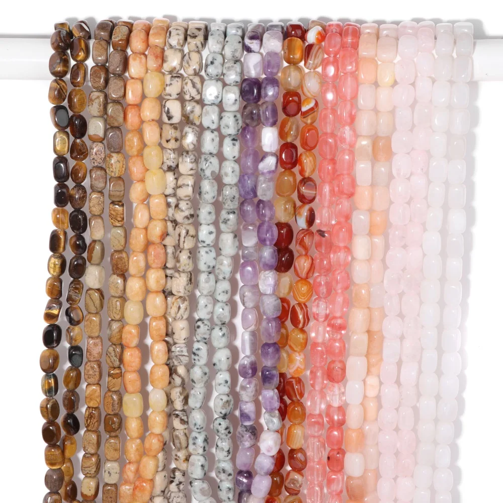 Оптовая продажа бусины из натурального гладкого Квадратного камня россыпью для