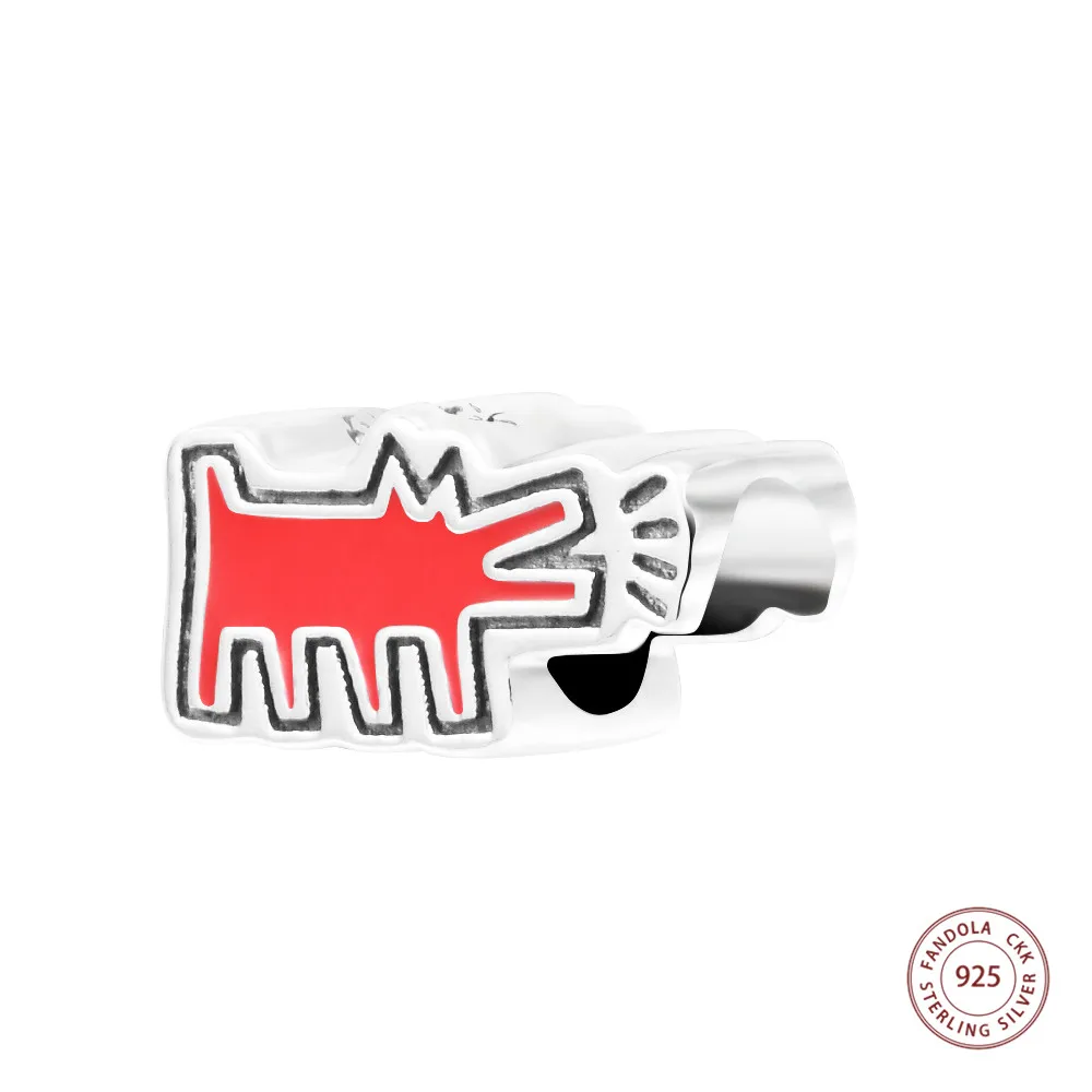 

Fits Pandora Bracelets Barking Dog Charm Original 925 Sterling Silver Beads for Jewelry Women Plata