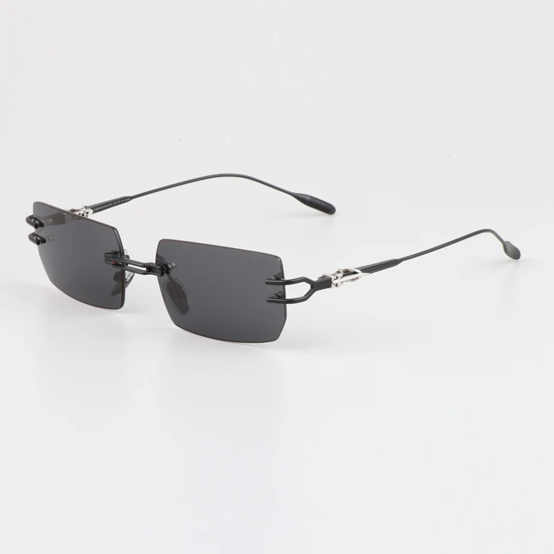 

Basames Women's Rimless Sunglasses Men's Sunshade Glasses Luxury Brand Designer Trend 2023 Outdoor Sun Protection Shades Eyewear