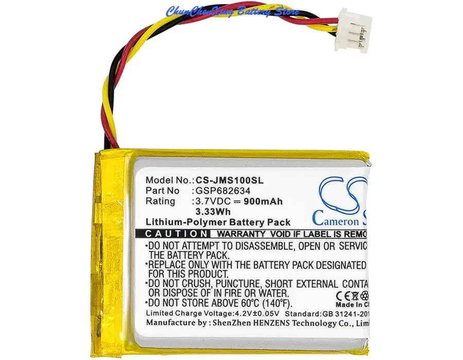 OrangeYu 900mAh Battery GSP682634 for JBL Go Smart