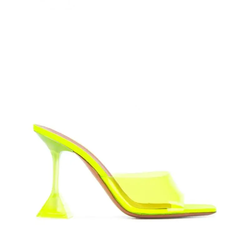 Sandals Women's Sunflower Crystal Wine Glass with High Heels Transparent Temperament Slippers