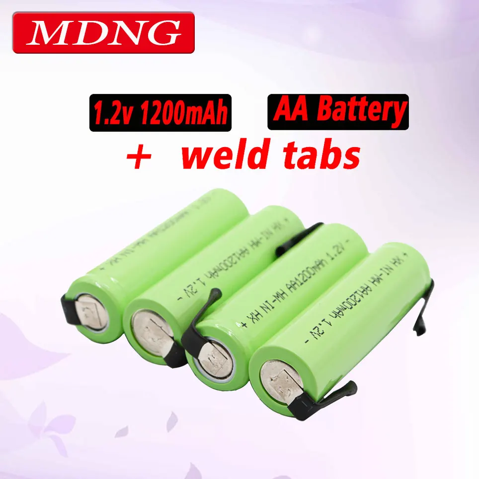 

Аккумуляторная батарейка AA, 1,2 в, 1200 мА · ч, никель-металлогидридная батарейка AA С пайкой для самостоятельного изготовления электрической бритвы, игрушек для прорезывания зубов, безопасная батарейка