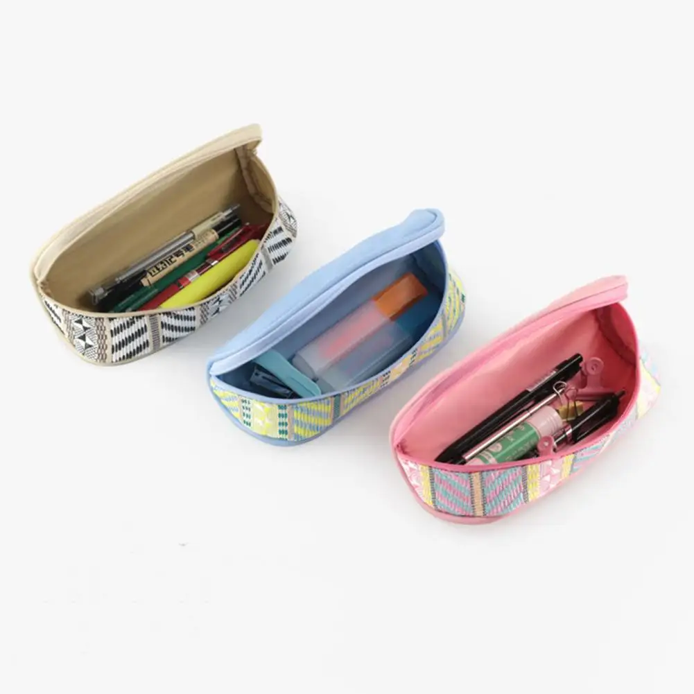 

Канцелярская сумка практичный продолговатый пенал Чехол для карандашей прочная косметичка портативная для путешествий