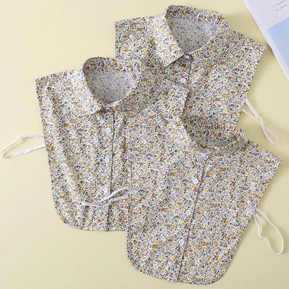 

Fashion Cotton Classic Floral Blouse False Collar Clothes Accessories Shirt Fake Collar Lapel