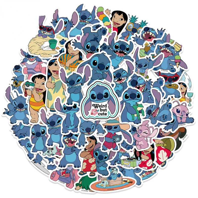 

10/30/50PCS Cartoon Cute Stitch Personalized Graffiti Sticker Laptop Waterproof Luggage Compartment Refrigerator GuitarWholesale