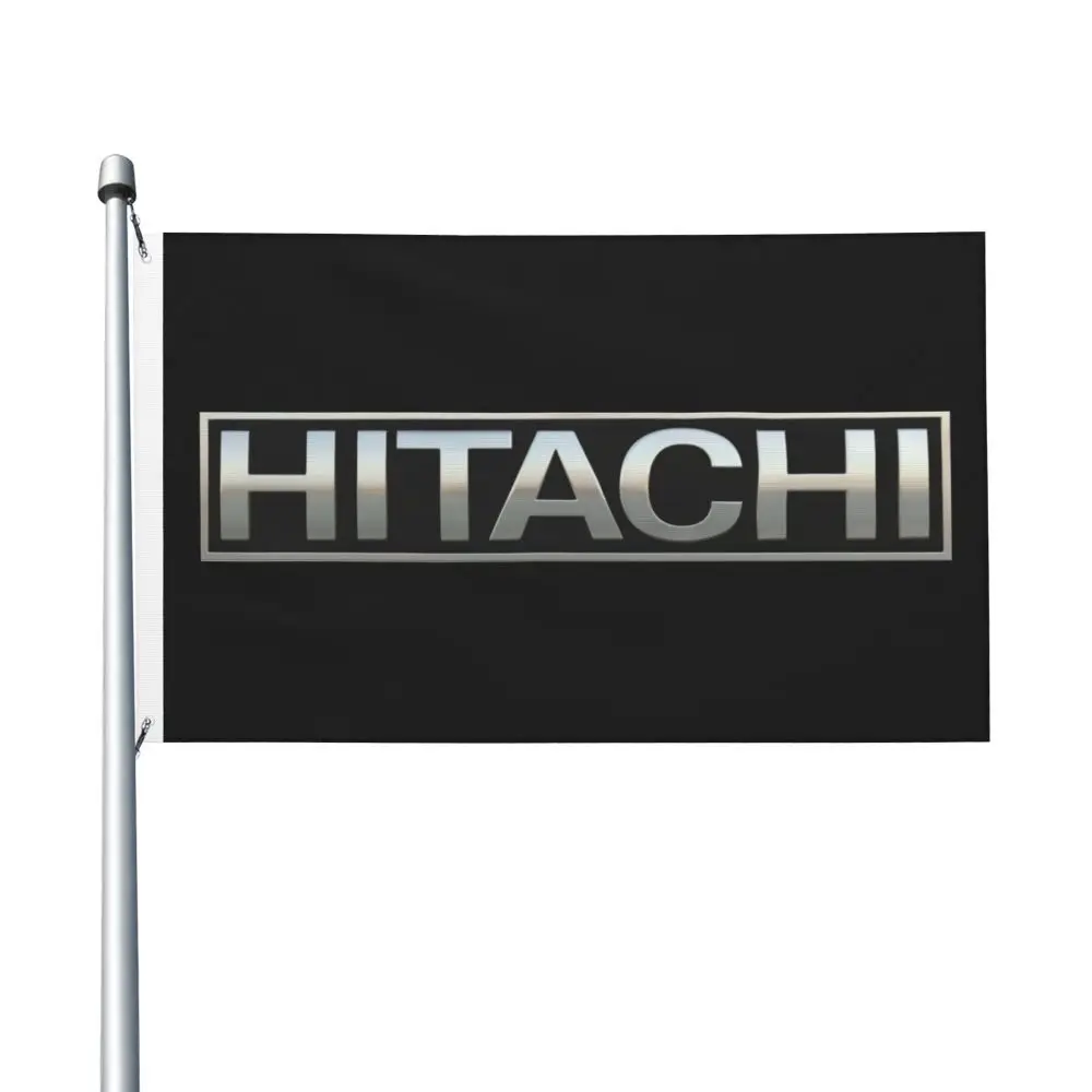 Фото НОВЫЙ Двусторонний баннер Hitachi, флаг Бризе, садовый флаг, декоративный флаг, баннер для вечеринки, 3x5 футов (90x150 см) №1
