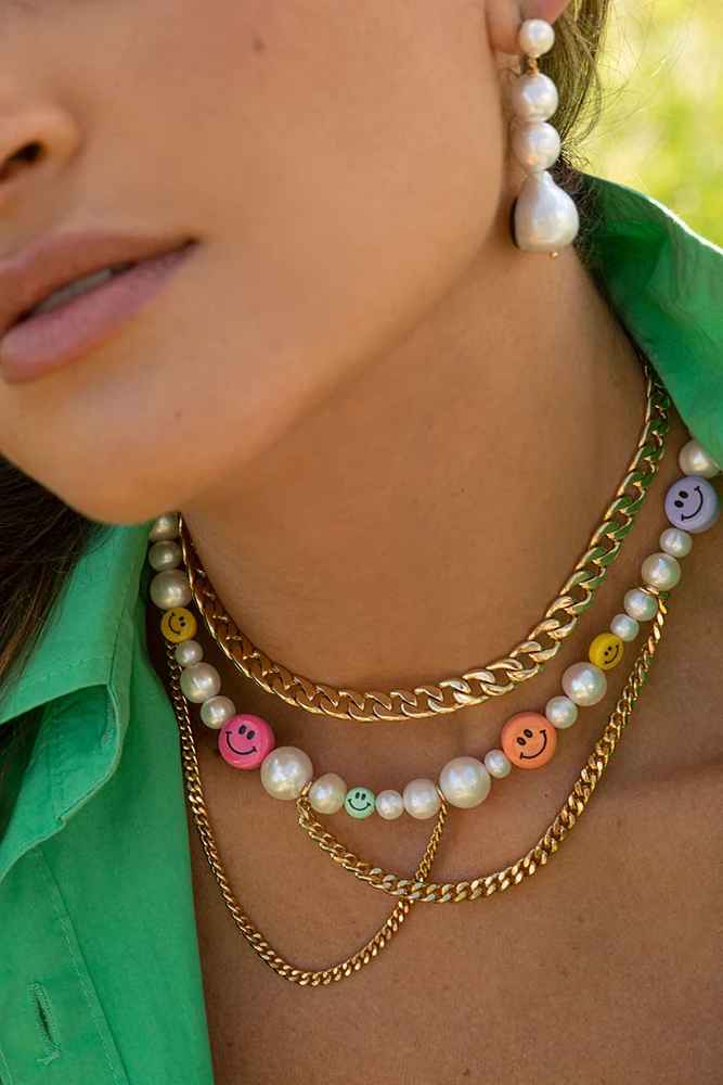 2022 подвеска ручной работы в ассортименте со смайликами Пресноводный Жемчуг