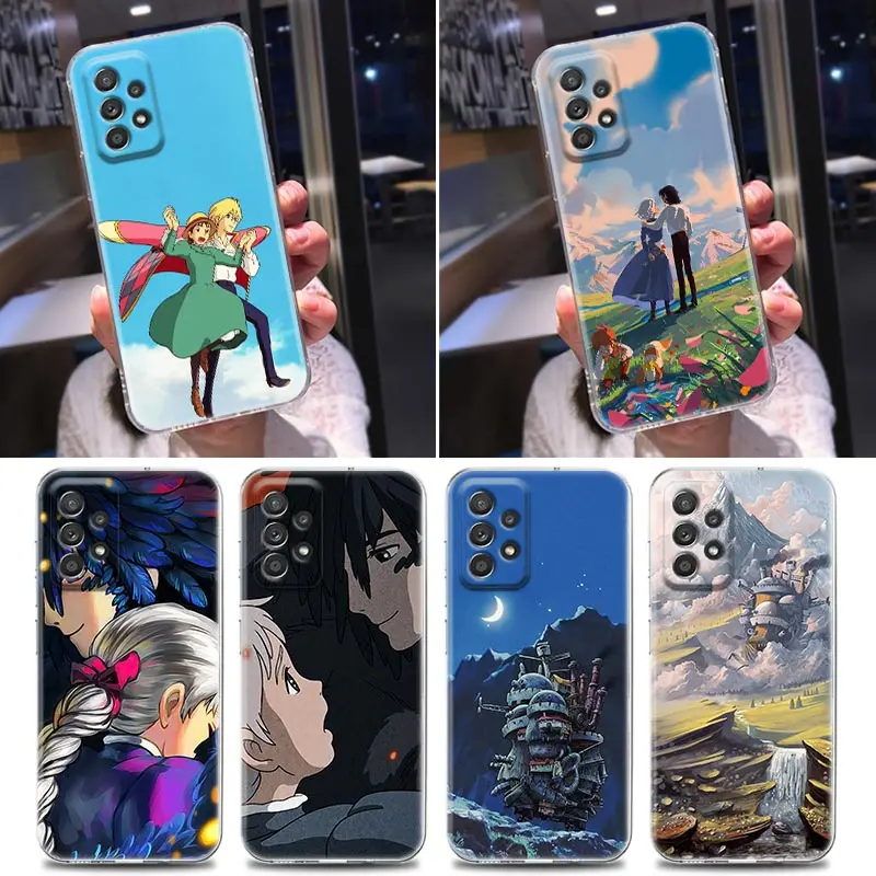 

Clear Case For Samsung Galaxy A52 A51 A53 A72 A71 A73 A32 A31 A33 A22 A11 Cases Cover Miyazaki Hayao Anime Howl's Moving Castle