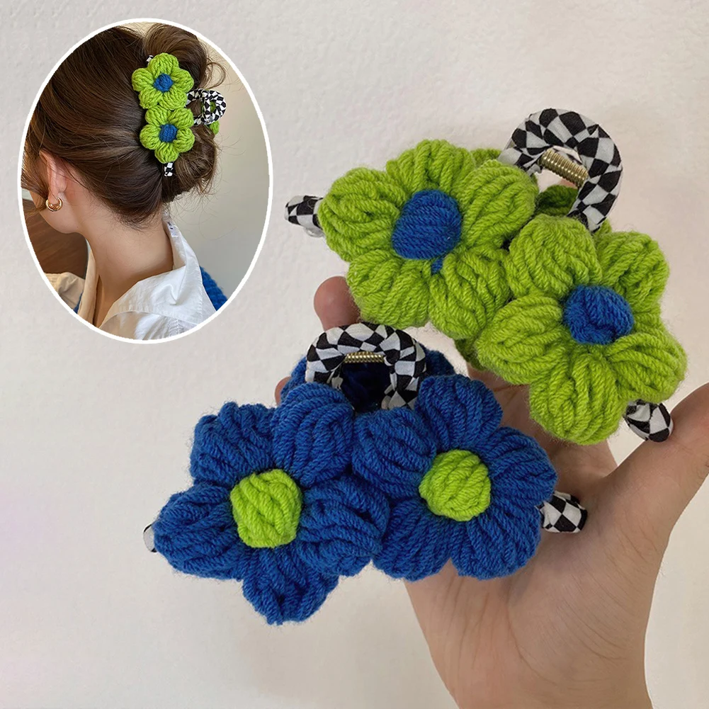 

New Woman Plush Flower Hair Clip Grace Large Ponytail Claw Clip Hair Accessories For Girl Tiara Ornament Fashion Autumn Winter