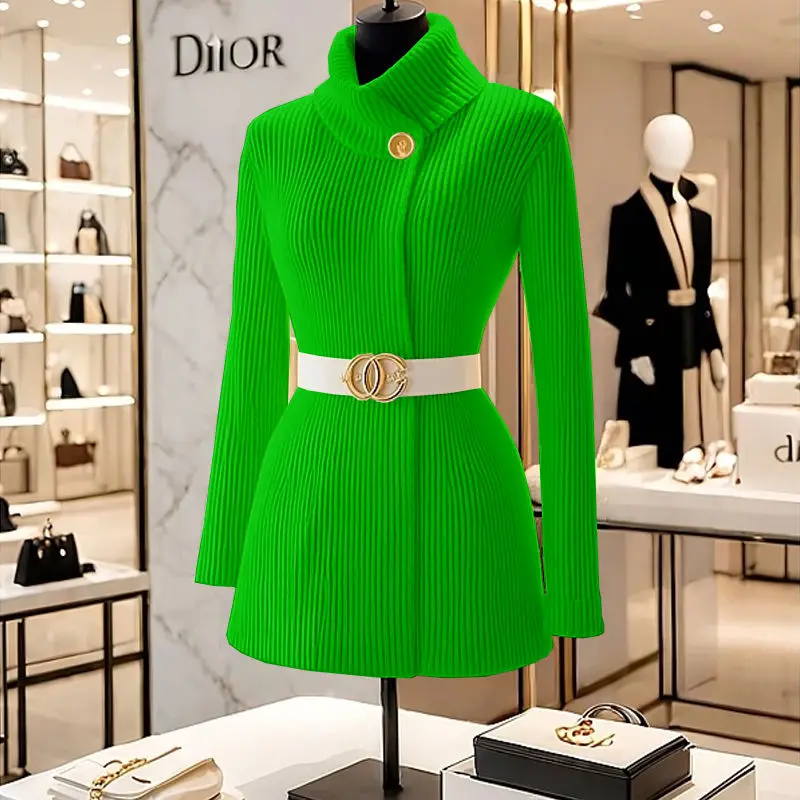 Осень-зима 2022 новый вязаный свитер женская верхняя одежда тонкий уникальный