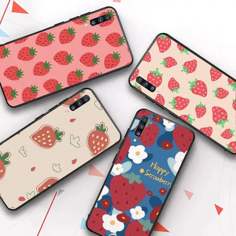 

Strawberry illustration Phone Case for Samsung A51 01 50 71 21S 70 10 31 40 30 20E 11 A7 2018