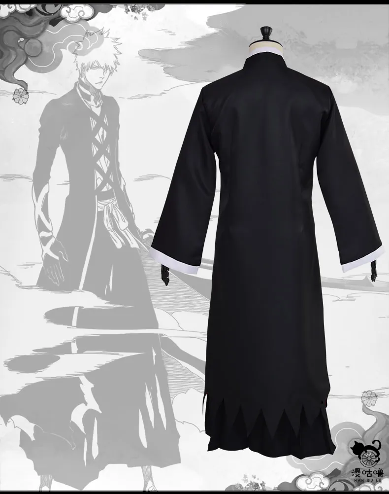 Аниме отбеливатель Kurosaki Ichigo Fullbring новый костюм Bankai Look Косплей Костюм Хэллоуин