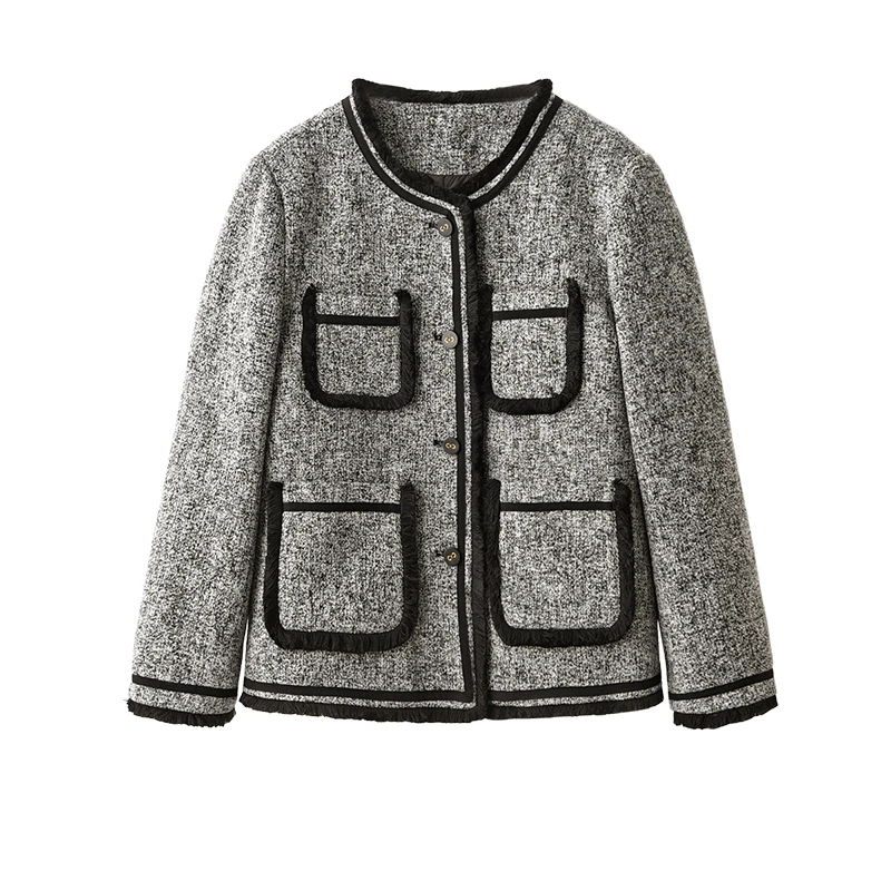New 90% White Duck Down Jacket Women  High Street  Wool  Polyester  Single Breasted  Wide-waisted Thin Appliques Coat
