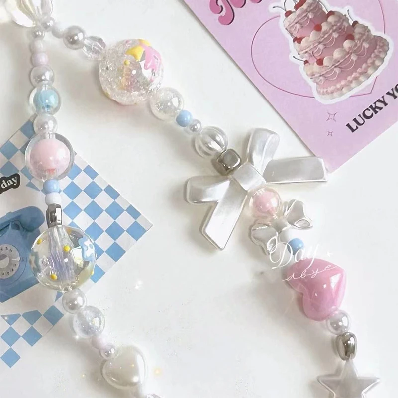 Красочный Браслет С Бантом И Бусинами В Форме Сердца Цветок Бабочка Цепочка Для