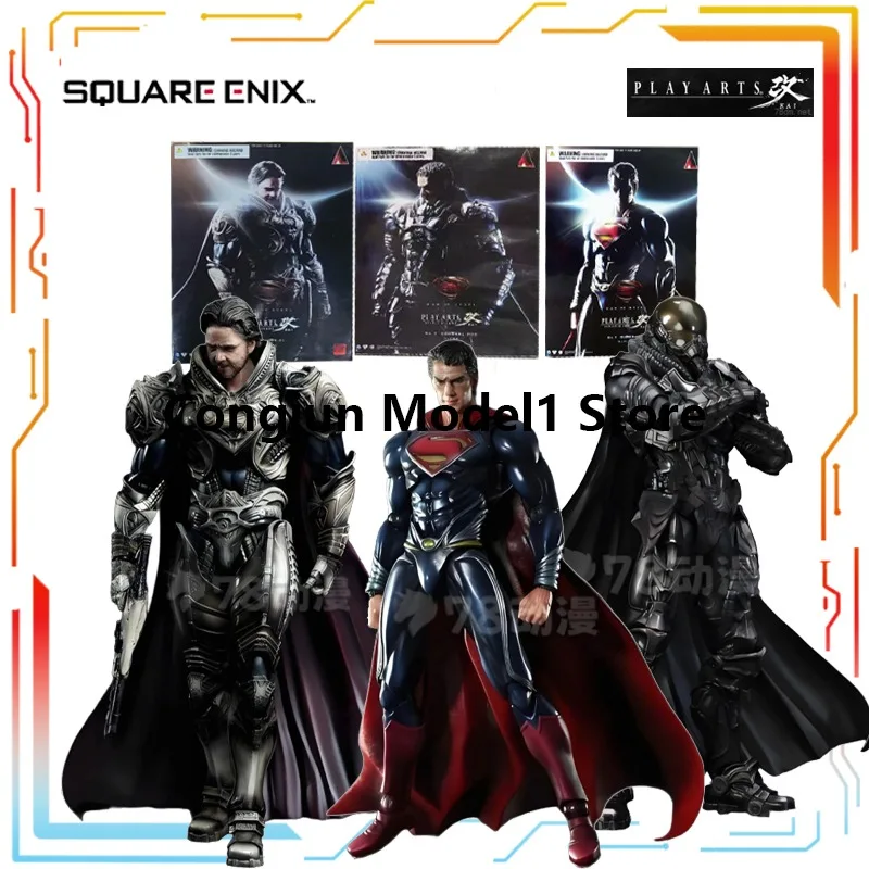 Фото Готовая подвижная фигурка SQEX в масштабе 1/6, серия PlayArts, модель персонажа из аниме «Человек из стали»: Джор Эл/Генерал Род/Супермен. №1