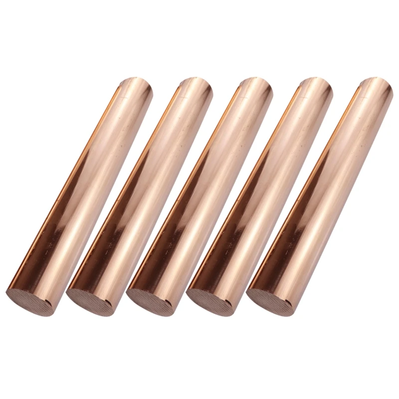 

5Pcs Copper Rod - Round Rods Of Pure Metals Ø 8 X 100 Mm For Comparative Investigation Of Material Properties