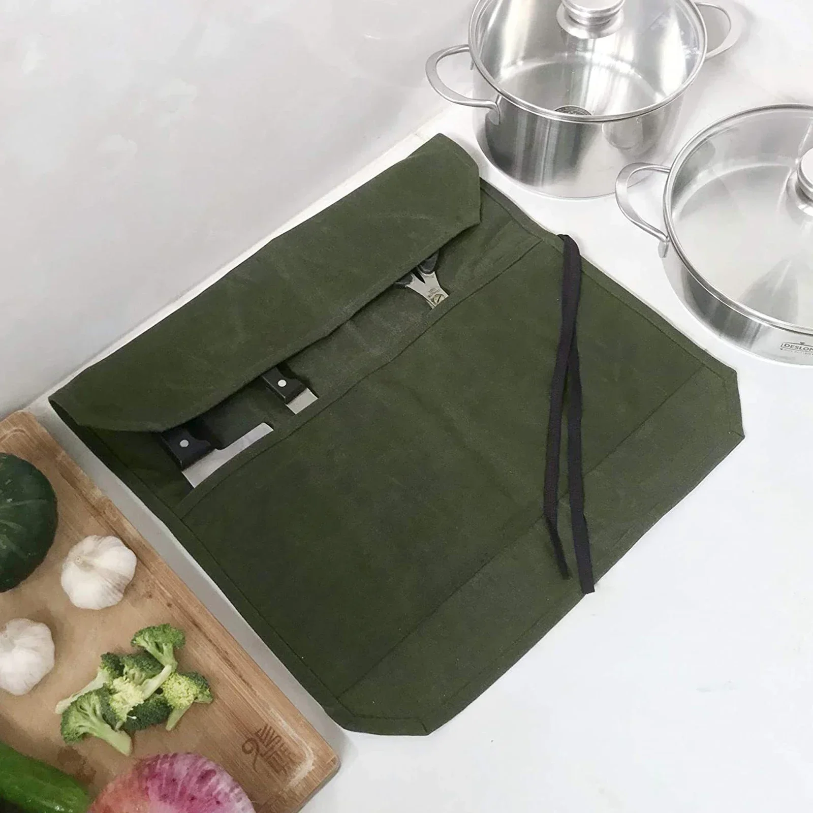 Рулонная сумка для ножей шеф-повара с водонепроницаемой и складной конструкцией