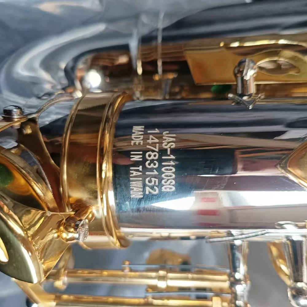 Высококачественный Eb серебряный золотой ключ 1100SG альт-саксофон E-flat Brass sax Alto Woodwind