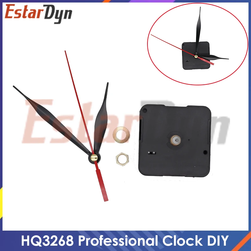HQ3268 מקצועי ומעשי קיר קוורץ שעון תנועת מנגנון DIY תיקון כלי חלקי ערכת עם ידיים אדומות