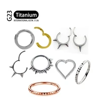 titanium g23 nose ring earrings circle pendientes for simple gift tragus septum hoop lip ear pierc cartilage piercing for women