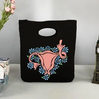 my boby my choice print tote with lunch bag functional cooler lunch box portable insulated canvas lunch bags food storage pouch