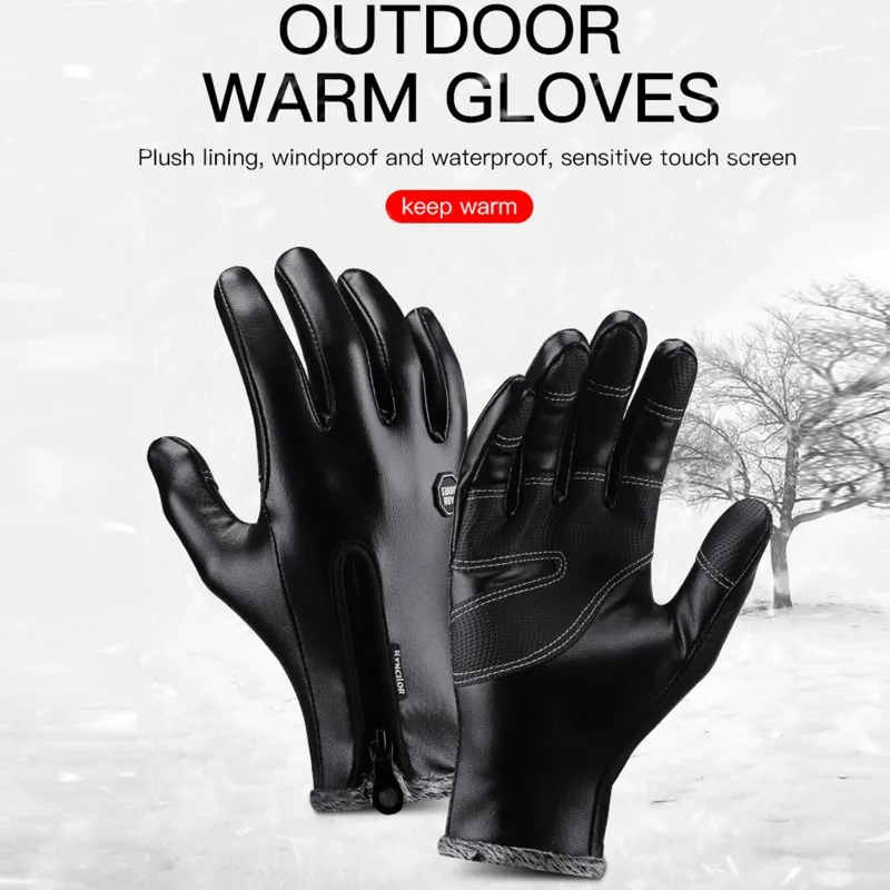 

Мужские ветрозащитные велосипедные спортивные теплые флисовые велосипедные мотоциклетные лыжные перчатки для верховой езды зимние велос...