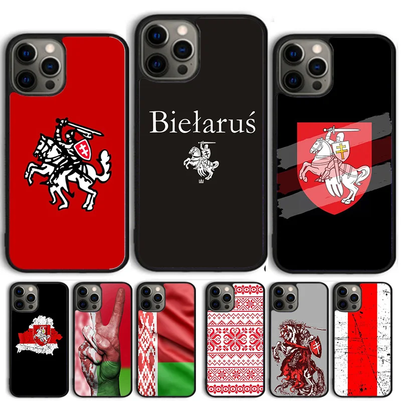 Чехол с флагом Беларуси для телефона iPhone 16 15 11 13 14 Pro Max 12 mini Plus X XS XR