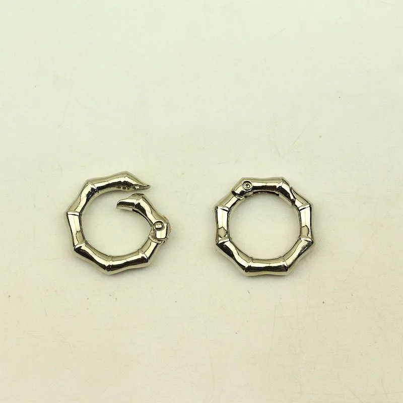 20pcs 20mm Bamboo O Ring Round Metal Belt Buckle for Keyring Bag Handle Strap Buckle DIY Cothes Decoration Hardware Accessories