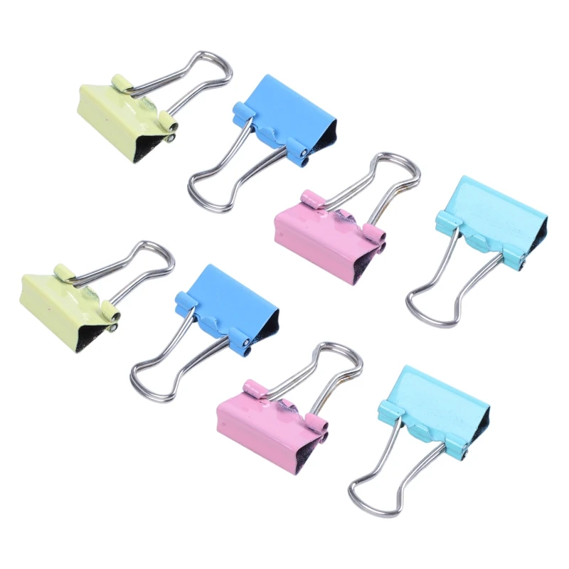 

HOT SALE 120 Pcs Metal Assorted Color File Paper Binder Clips