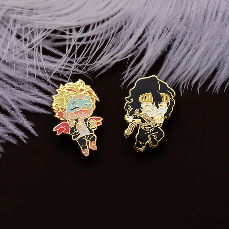 

Anime Aizawa Shota Eraserhead Hard Enamel Pin My Hero Teacher Birdman Boy Brooch Badge Cartoon Jewelry Gift For Fans Friends