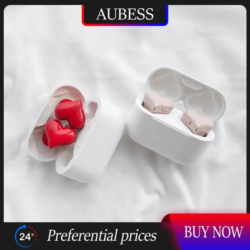 

Двусторонняя стереогарнитура, миниатюрные наушники-вкладыши для музыки, беспроводные наушники для Iphone, Xiaomi с микрофоном, гарнитура в форме сердца, 20232