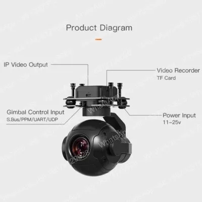 Камера-стабилизатор SIYI ZR10 с 3-осевым подвесом, 2K 4MP, 30-кратным гибридным зумом, HDR и ночным видением (art.: 3920db03c67ca) - 3920db03c67ca