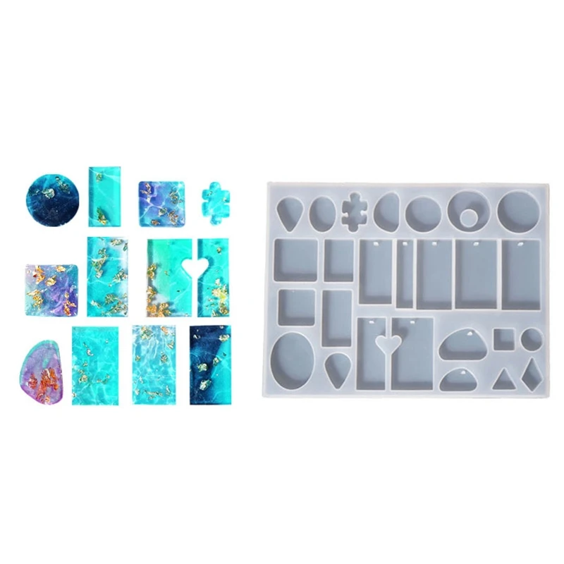 

D0LC Earrings Epoxy Resin Mold Silicone Earrings Mold Handmade Women Jewelry Resin Silicone Molds for Resin Jewelry Making
