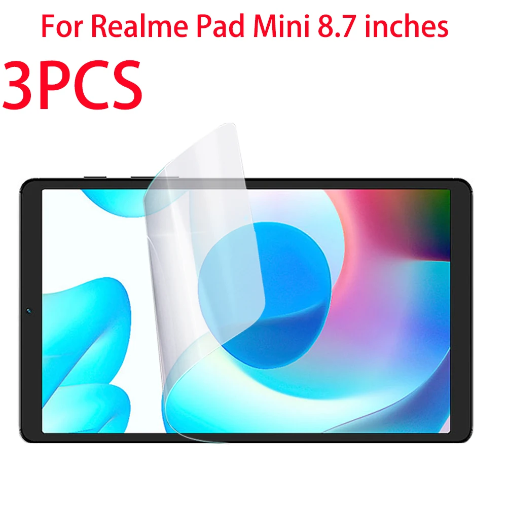 

3 Packs PET Soft Film For Realme Pad Mini 8.7'' 2022 RealmePad mini Clear Anti Fingerprints Hydrogel Soft Screen Protector Film