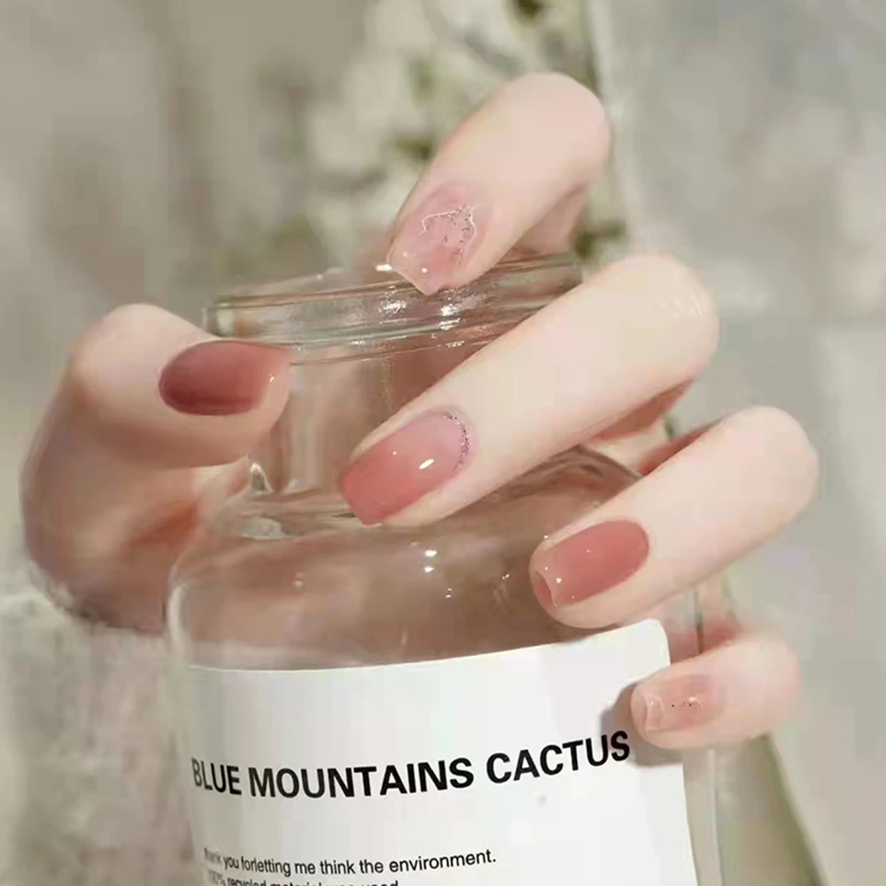 

24 шт., нажимные ногти с градиентом, красный дизайн, милый стиль, полный охват ногтей, оптовая продажа товаров для деловых ногтей