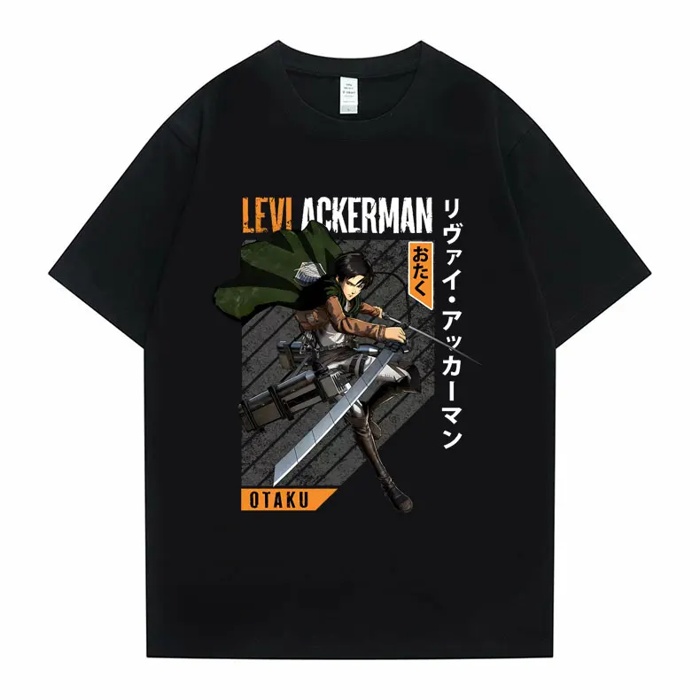 

Anime Attack on Titan Essential T Shirt Premium Aesthetic Levi Rivaille Graphic Print Tshirt Men Women Fashion Hip Hop T-shirts